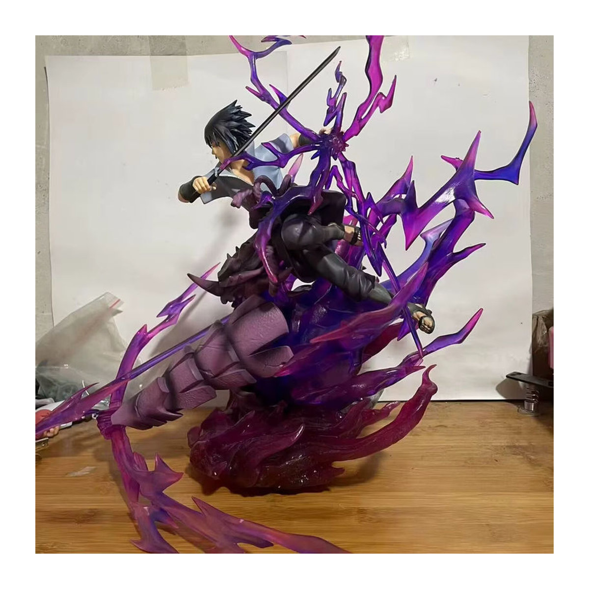 Bandai Naruto Anime Figur Uchiha Sasuke PVC Modell Statue, mehrfarbig, Höhe: 36 cm - Bild 4