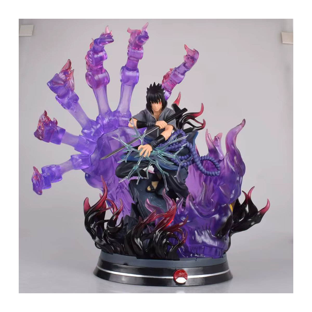 Bandai Naruto Anime Figur Uchiha Sasuke und Uzumaki Naruto PVC Modell Statue, mehrfarbig, Höhe: 34 cm - Bild 1