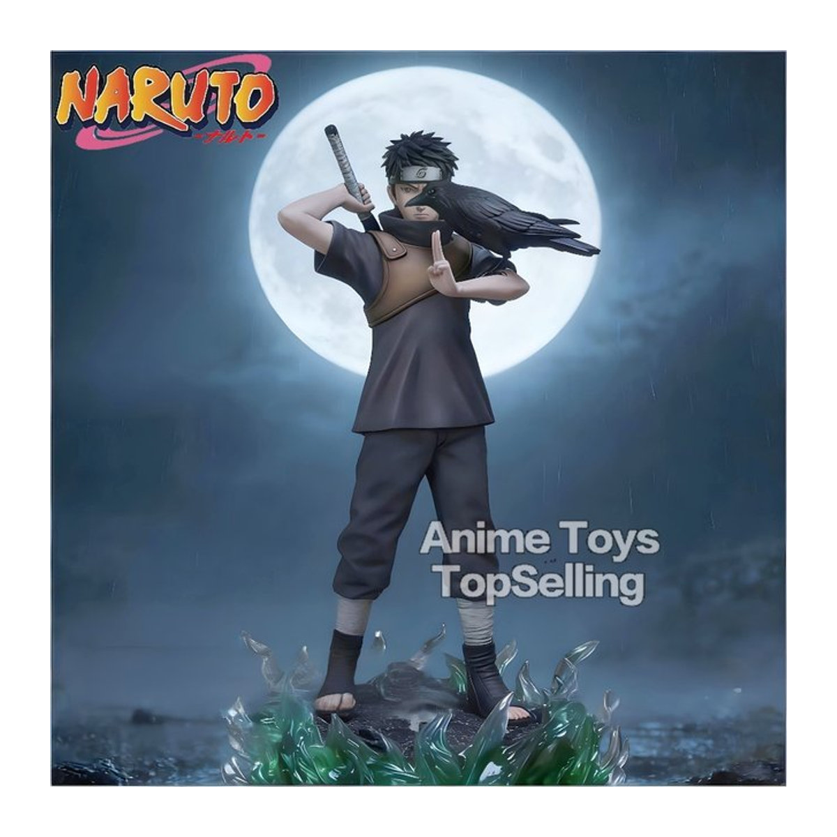 Bandai Naruto Anime Figur Uchiha Shisui Actionfigur aus Kunststoff in Schwarz, Höhe: 30 cm - Bild 1
