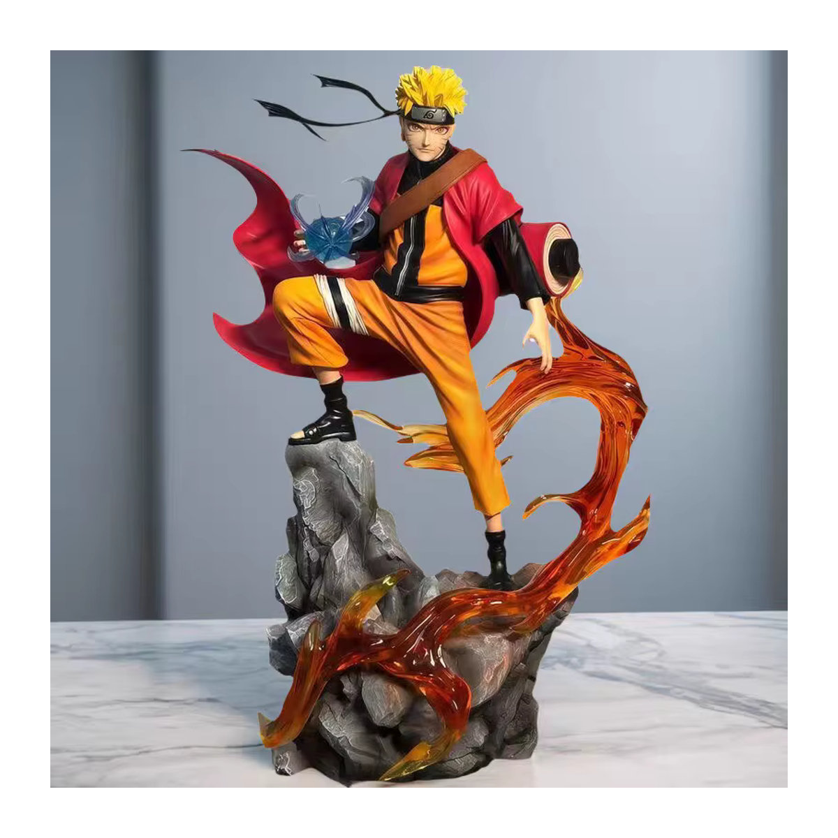 Bandai Naruto Anime Figur Uzumaki Naruto und Uchiha Sasuke Actionfigur aus Kunststoff, mehrfarbig, Höhe: 25 cm - Bild 3