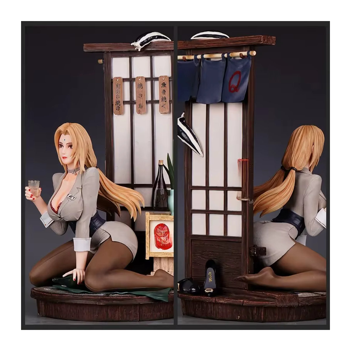 Bandai Naruto Anime Figuren Sammlung aus PVC mit Haruno Sakura und Hyuga Hinata, Höhe: 30 cm, mehrfarbig - Bild 2
