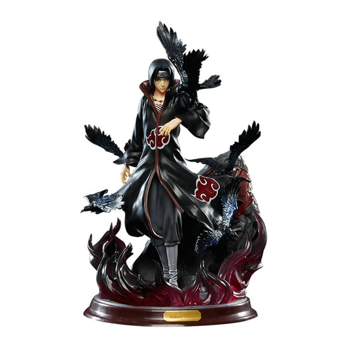 Bandai Naruto Anime Uchiha Itachi Statue in Schwarz, 28 cm Kunstharz Modell zur Dekoration - Bild 1