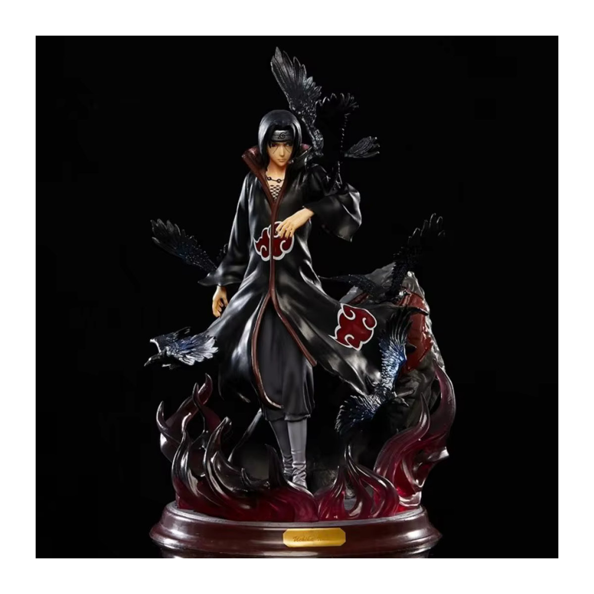 Bandai Naruto Anime Uchiha Itachi Statue in Schwarz, 28 cm Kunstharz Modell zur Dekoration - Bild 2