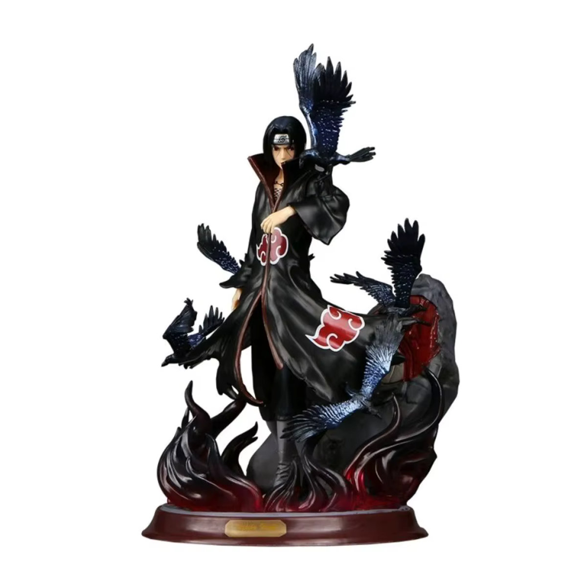 Bandai Naruto Anime Uchiha Itachi Statue in Schwarz, 28 cm Kunstharz Modell zur Dekoration - Bild 4