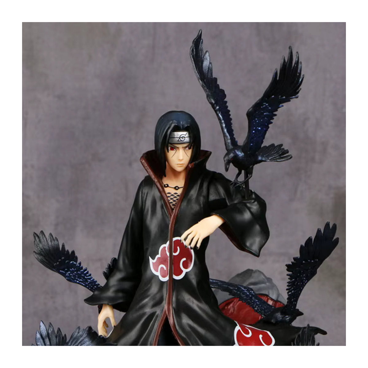 Bandai Naruto Anime Uchiha Itachi Statue in Schwarz, 28 cm Kunstharz Modell zur Dekoration - Bild 6