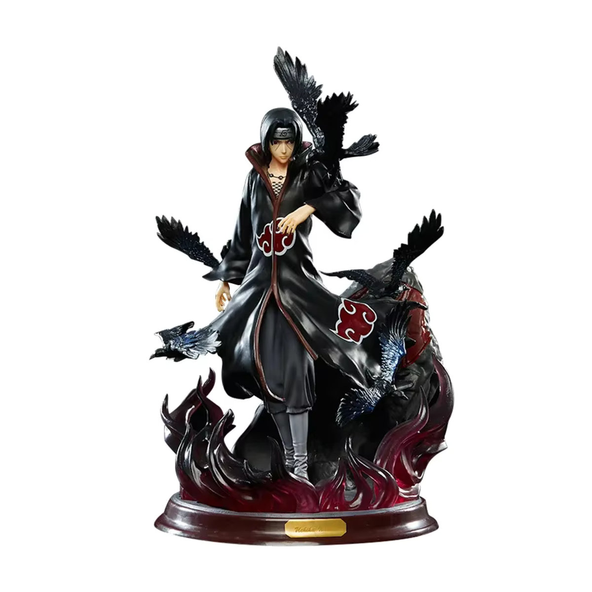 Bandai Naruto Anime Uchiha Itachi Statue in Schwarz, 28 cm Kunstharz Modell zur Dekoration - Bild 7