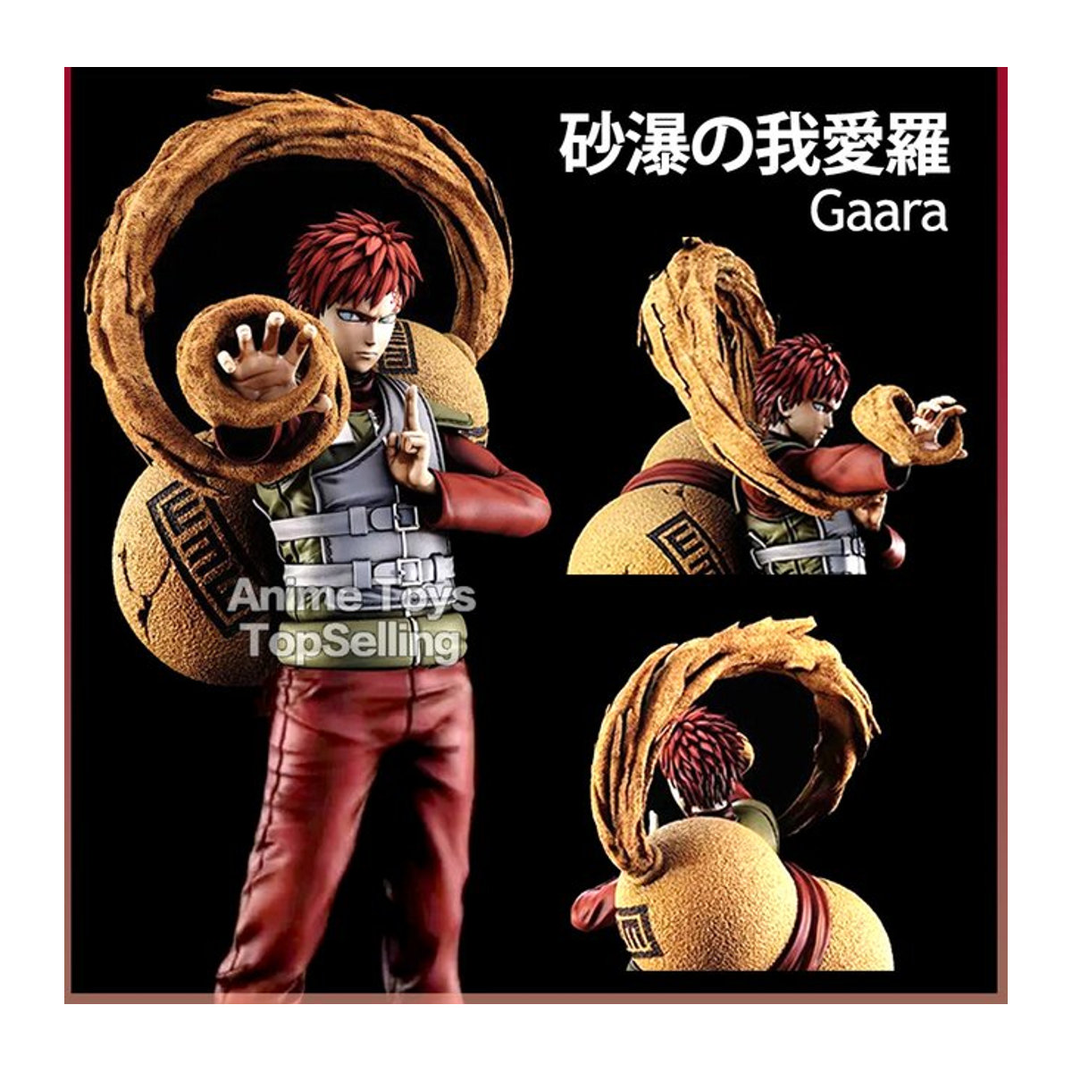 Bandai Naruto Gaara Anime Figur aus Kunststoff, mehrfarbig, Höhe: 25-27 cm - Bild 1