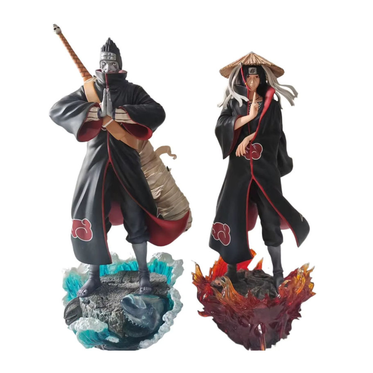 Bandai Naruto Hoshigaki Kisame Akatsuki Anime Figur aus Kunstharz in Schwarz stehend - Bild 5