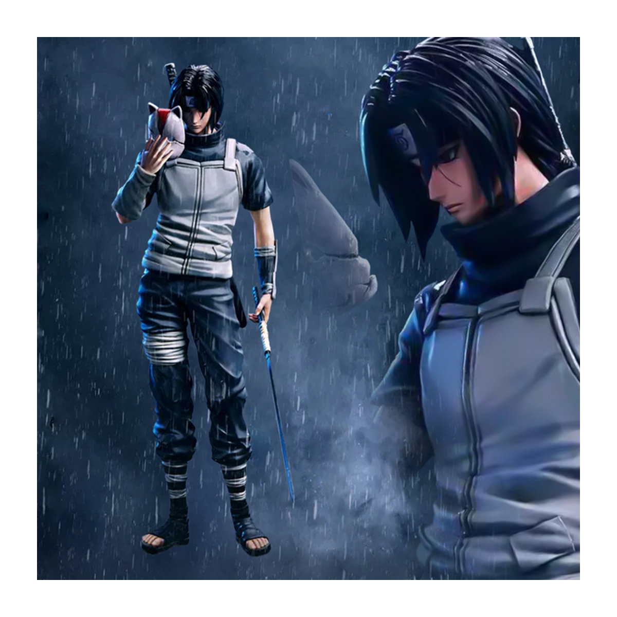 Bandai Naruto Itachi Modellskulptur Figur in Schwarz - Bild 1