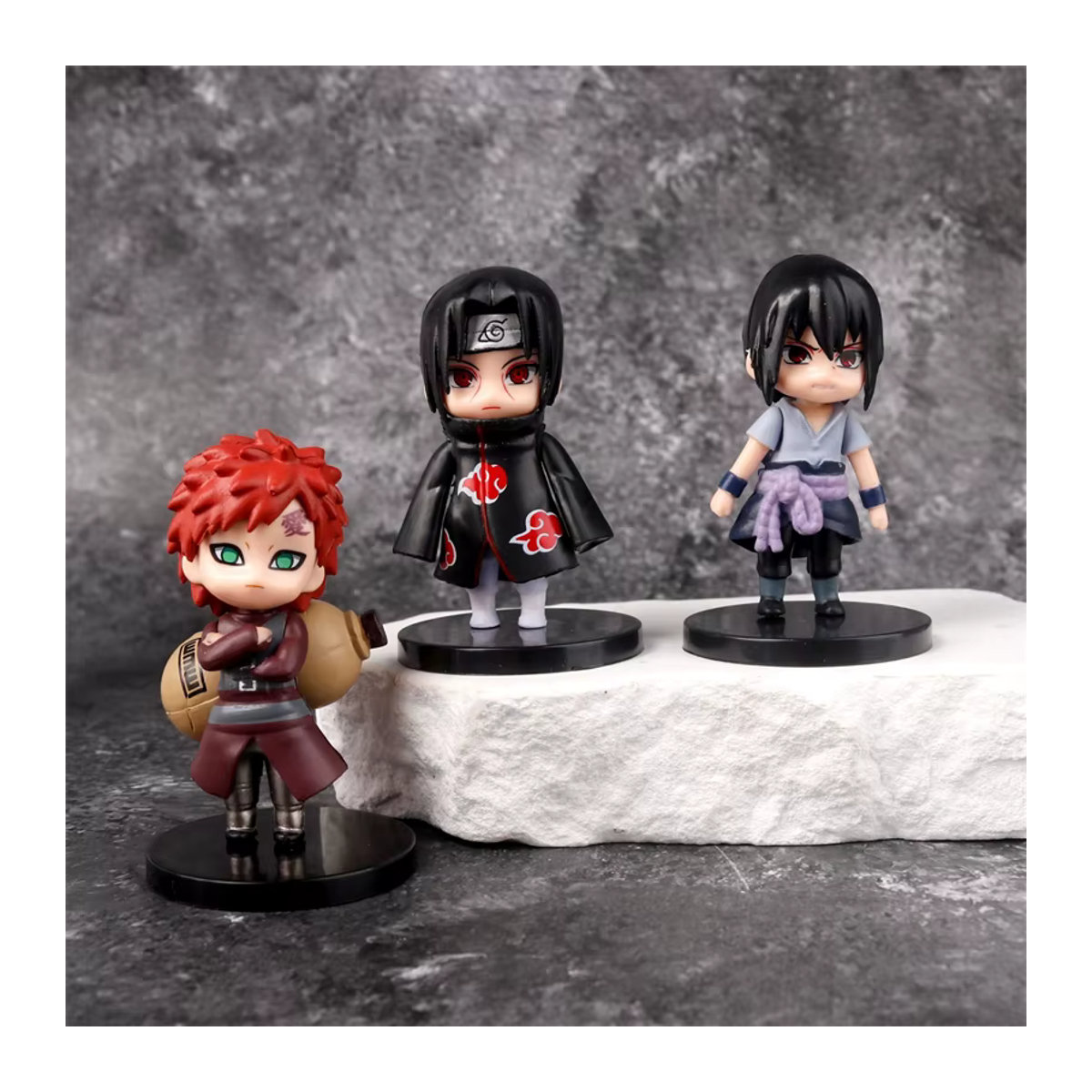 Bandai Naruto Q Version Anime Figuren Set aus 12 Teilen, mehrfarbige PVC Action Figuren mit Sasuke, Kakashi, Itachi, Gaara und Jiraiya für Kinder - Bild 4