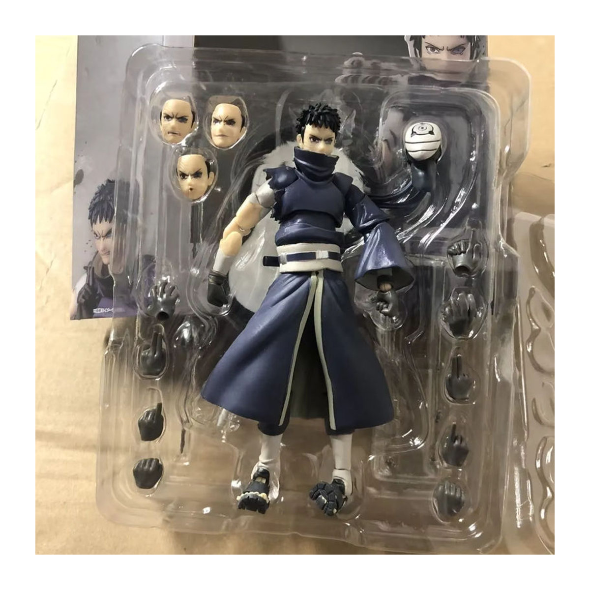 Bandai Naruto SHF Uchiha Obito Actionfigur in Schwarz, 15 cm Höhe, bewegliches Anime-Modell für deine Sammlung - Bild 2