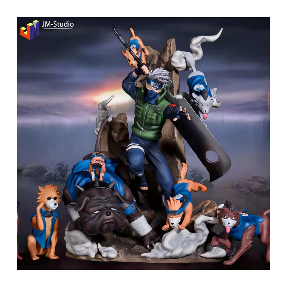 Bandai Naruto Shippuden Anime Figur Hatake Kakashi GK Oversize Modell aus Kunststoff, mehrfarbig, Höhe: 36 cm - Bild 2