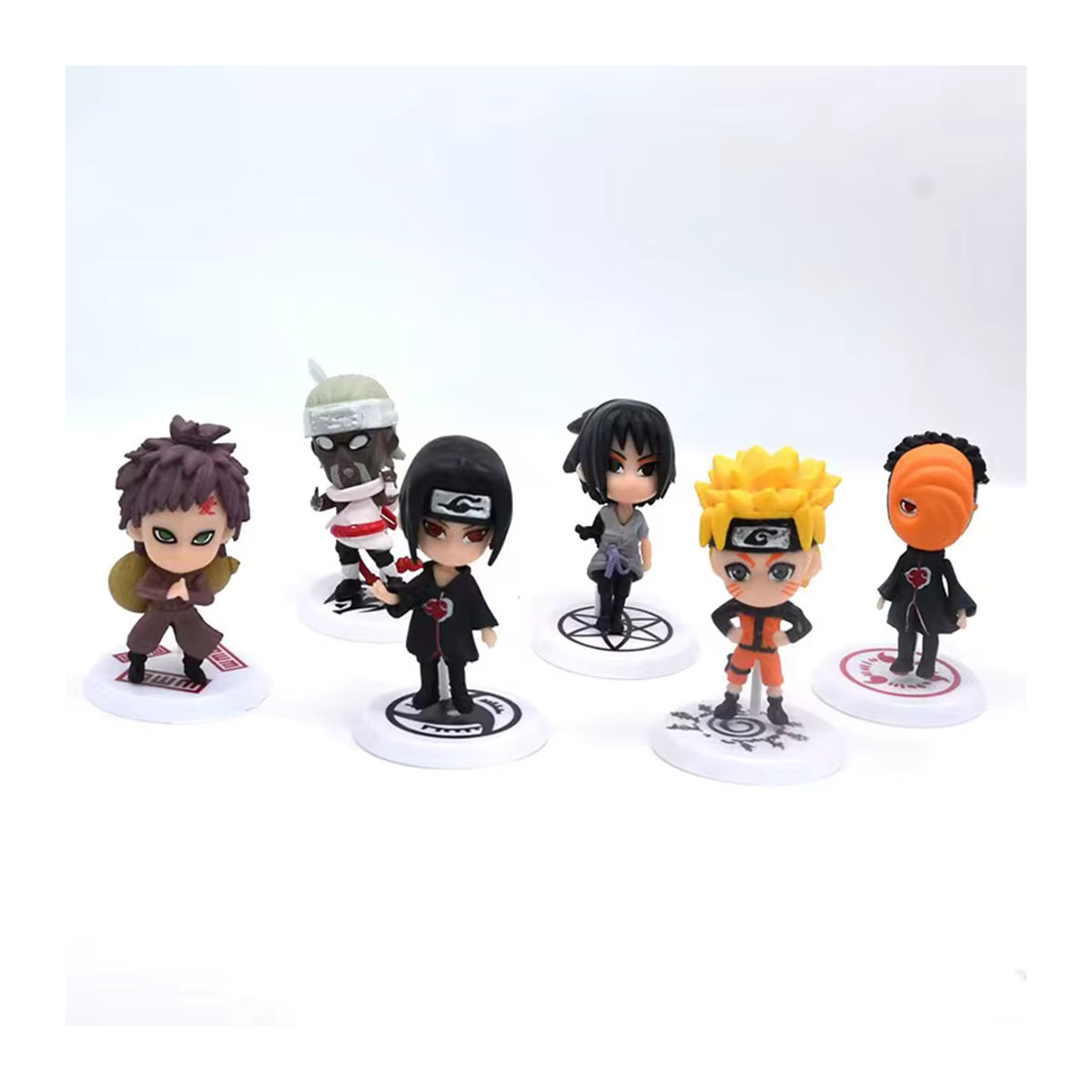 Bandai Naruto Shippuden Anime Figuren Set aus 12 Teilen, PVC Action Figuren mit Hinata, Sasuke, Itachi, Kakashi und Gaara, mehrfarbig - Bild 2