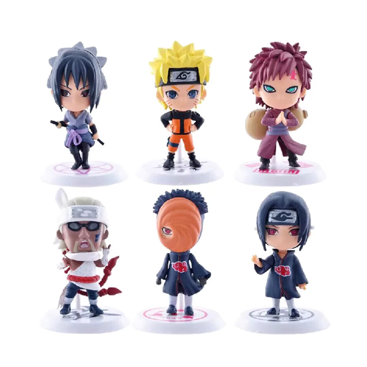 Bandai Naruto Shippuden Anime Figuren Set aus 12 Teilen, PVC Action Figuren mit Hinata, Sasuke, Itachi, Kakashi und Gaara, mehrfarbig - Bild 3