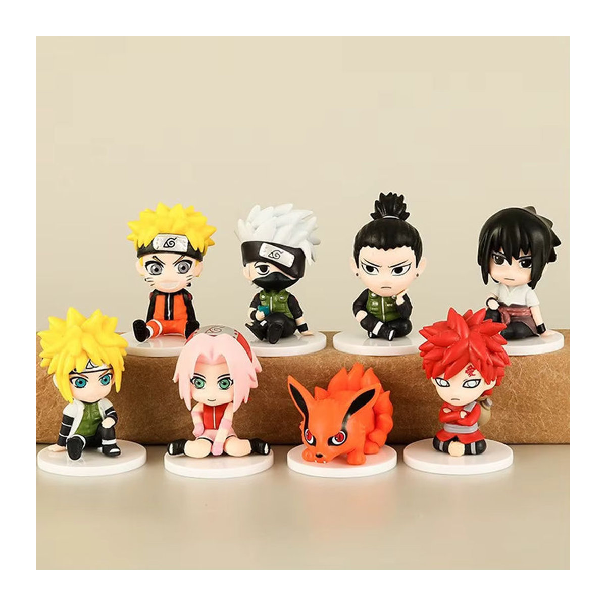 Bandai Naruto Shippuden Anime Figuren Set aus 8 Teilen, Q Version PVC Action Figuren, mehrfarbig - Bild 3