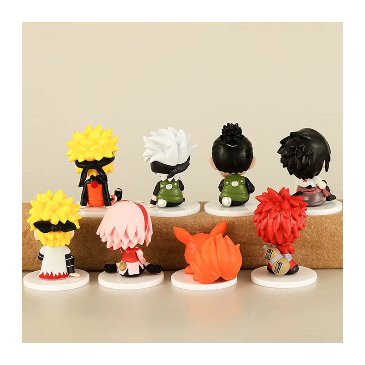 Bandai Naruto Shippuden Anime Figuren Set aus 8 Teilen, Q Version PVC Action Figuren, mehrfarbig - Bild 4
