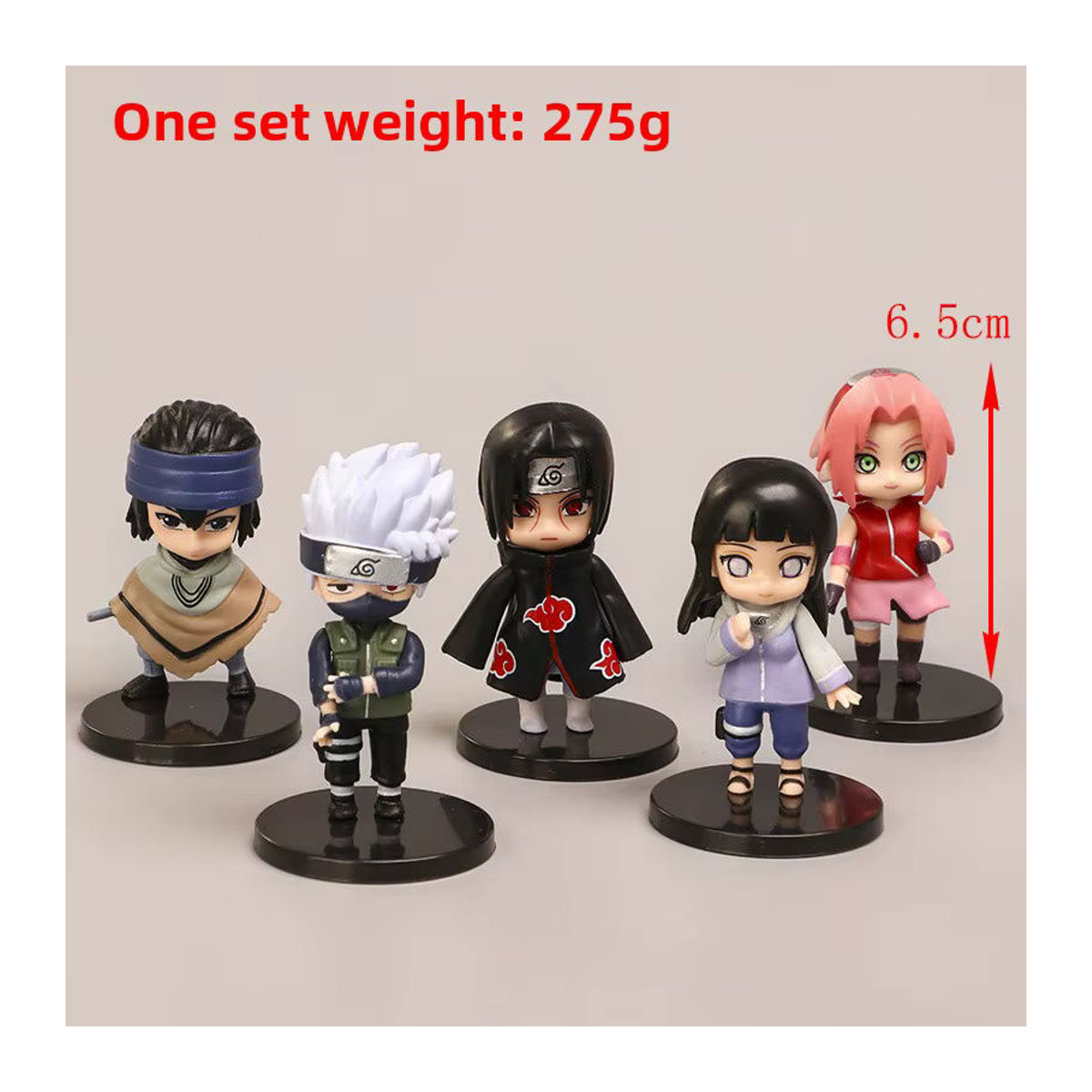 Bandai Naruto Shippuden Anime Figuren Set aus Kunststoff, mehrfarbig, dekorative Sammelfiguren von Hinata, Sasuke, Itachi, Kakashi und Gaara - Bild 2