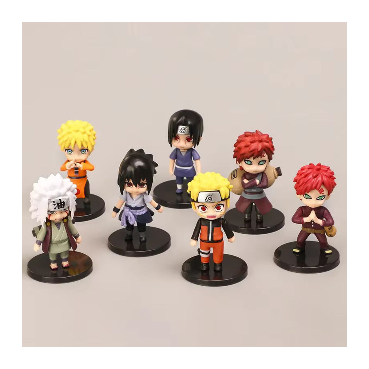 Bandai Naruto Shippuden Anime Figuren Set aus Kunststoff, mehrfarbig, dekorative Sammelfiguren von Hinata, Sasuke, Itachi, Kakashi und Gaara - Bild 3