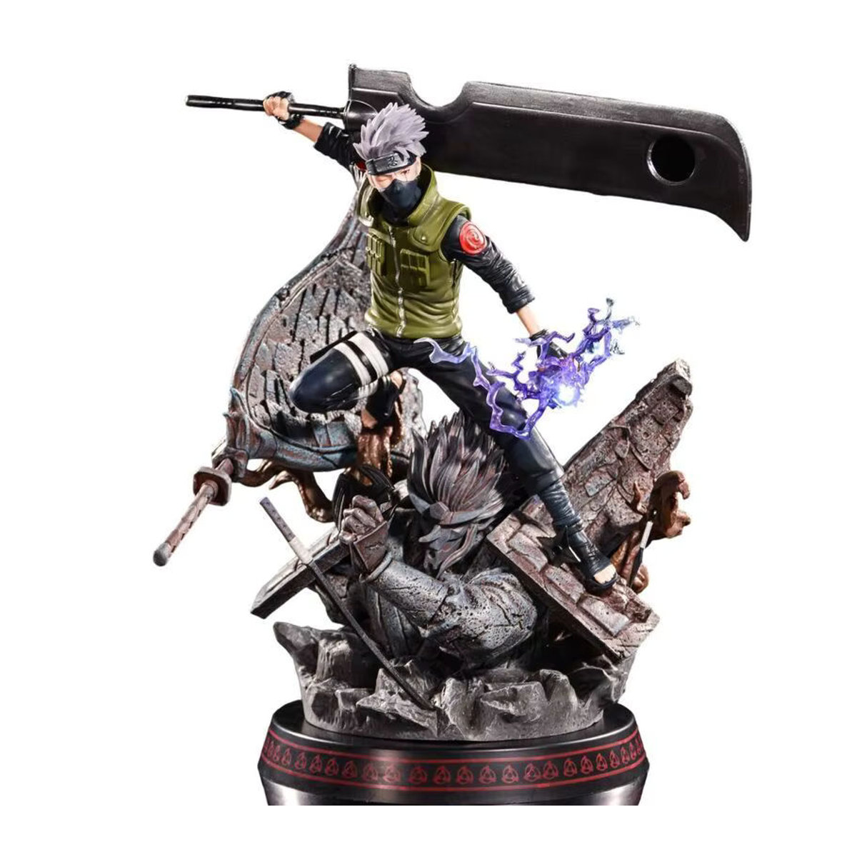 Bandai Naruto Shippuden Hatake Kakashi Anime-Modellfigur aus Kunststoff, mehrfarbig, Höhe: 31 cm - Bild 3