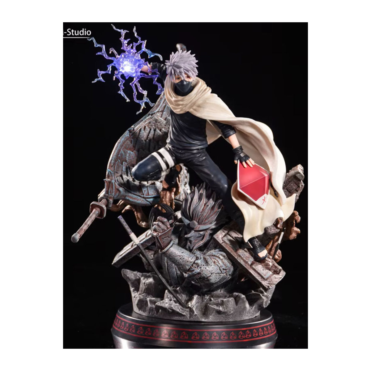 Bandai Naruto Shippuden Hatake Kakashi Anime-Modellfigur aus Kunststoff, mehrfarbig, Höhe: 31 cm - Bild 5