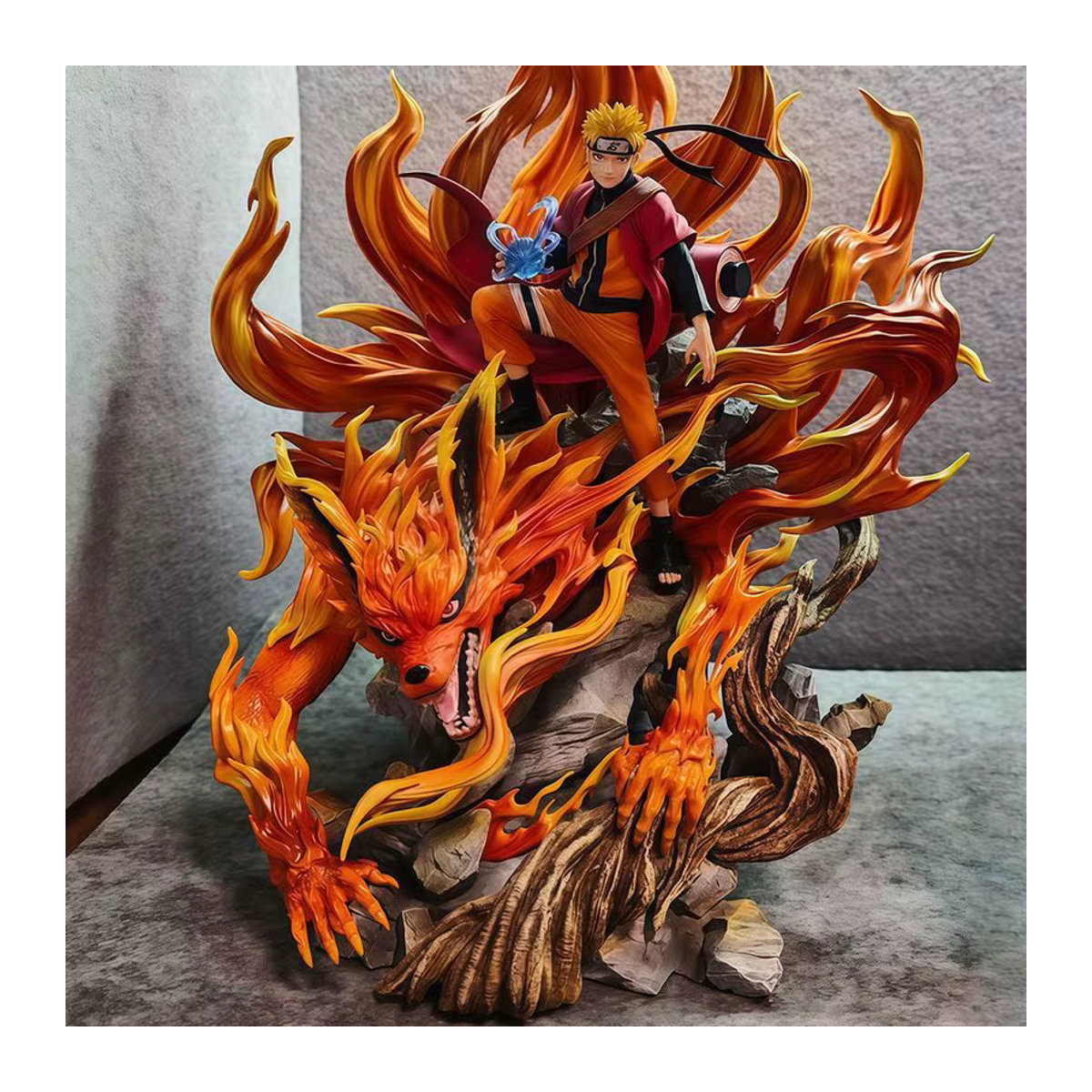 Bandai Naruto Shippuden Kurama Chakra Modus Action Figure Modell aus Kunstharz, Farbe: Orange, Höhe: 43 cm - Bild 2