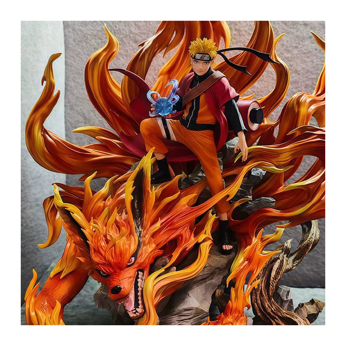 Bandai Naruto Shippuden Kurama Chakra Modus Action Figure Modell aus Kunstharz, Farbe: Orange, Höhe: 43 cm - Bild 3