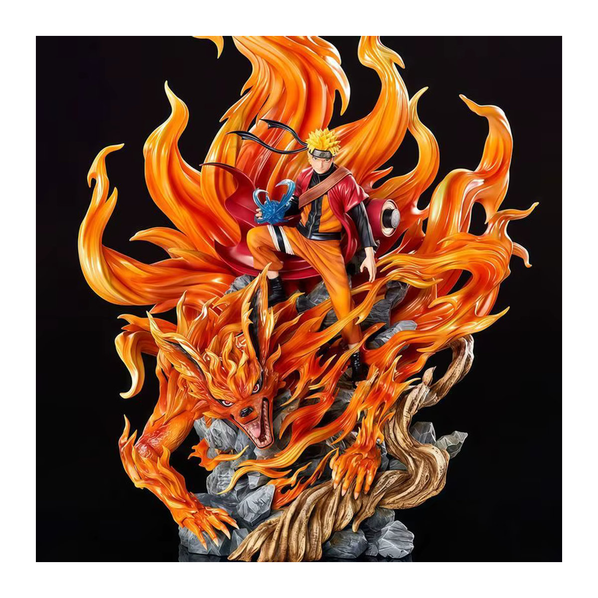 Bandai Naruto Shippuden Kurama Chakra Modus Action Figure Modell aus Kunstharz, Farbe: Orange, Höhe: 43 cm - Bild 4