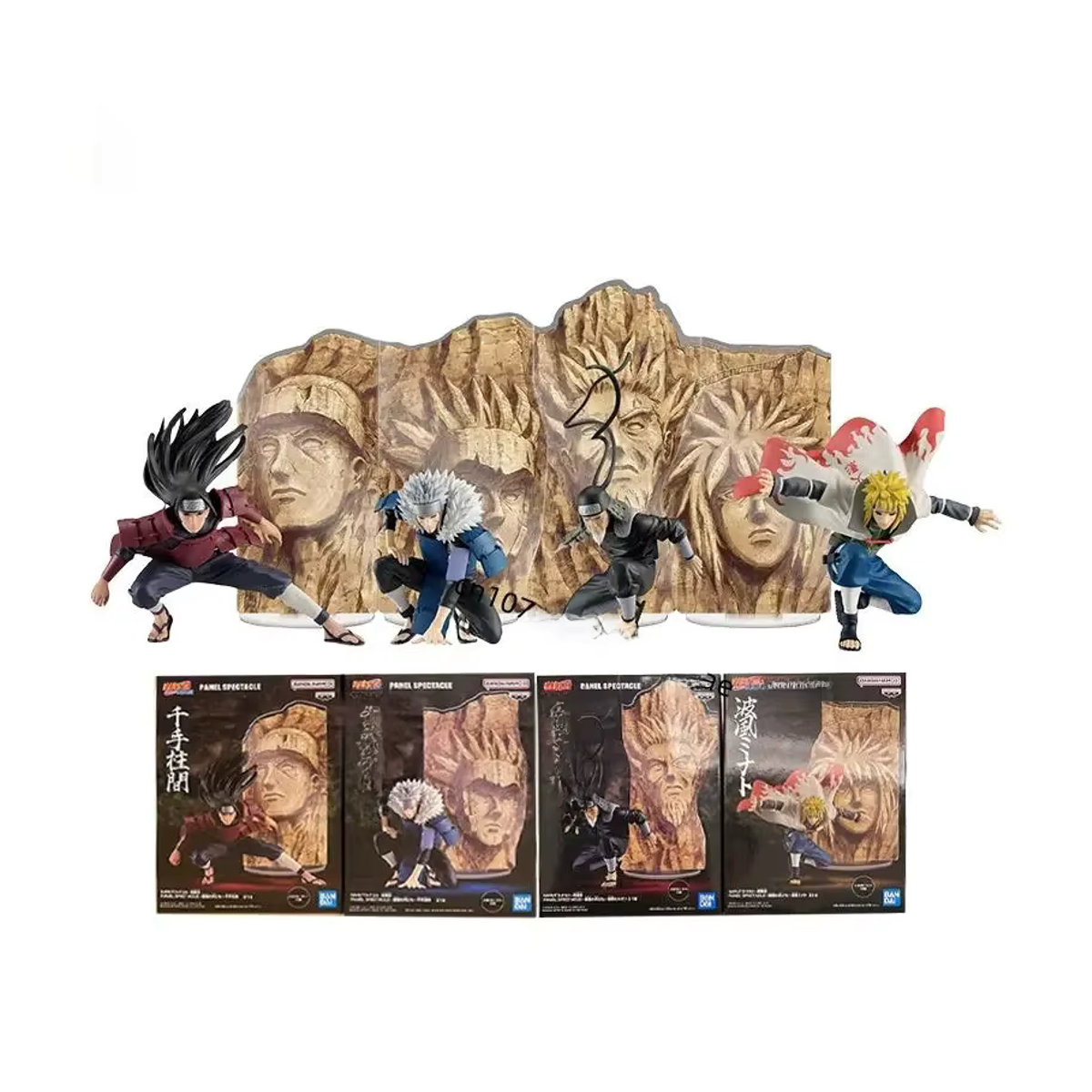 Bandai Naruto Shippuden Panel Spectacle Anime Action Figures Set mit Minato Namikaze, Senju Tobirama und Hashirama in Mehrfarbig - Bild 3