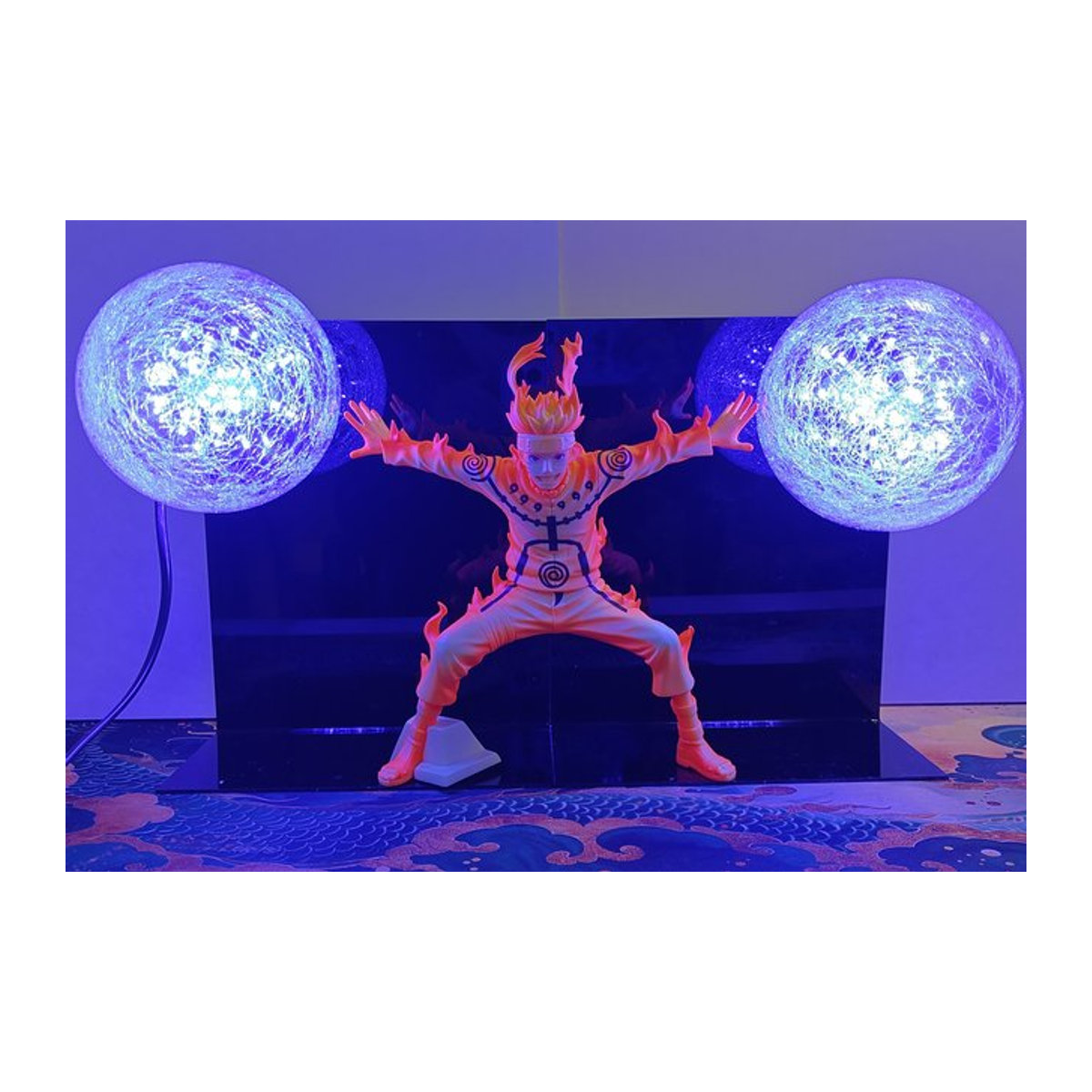 Bandai Naruto Shippuden Uzumaki Naruto Kurama Rasengan LED DIY Lampe Actionfigur in Orange - Bild 1