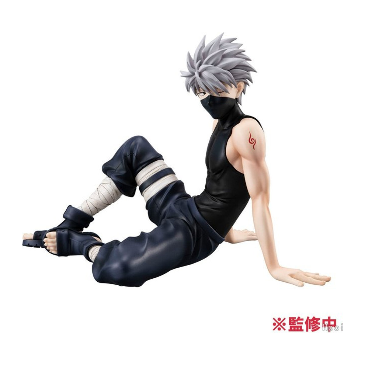 Bandai Naruto Shippuuden Hatake Kakashi Anime Figur in sitzender Position, Schwarz, Höhe: 9 cm - Bild 1
