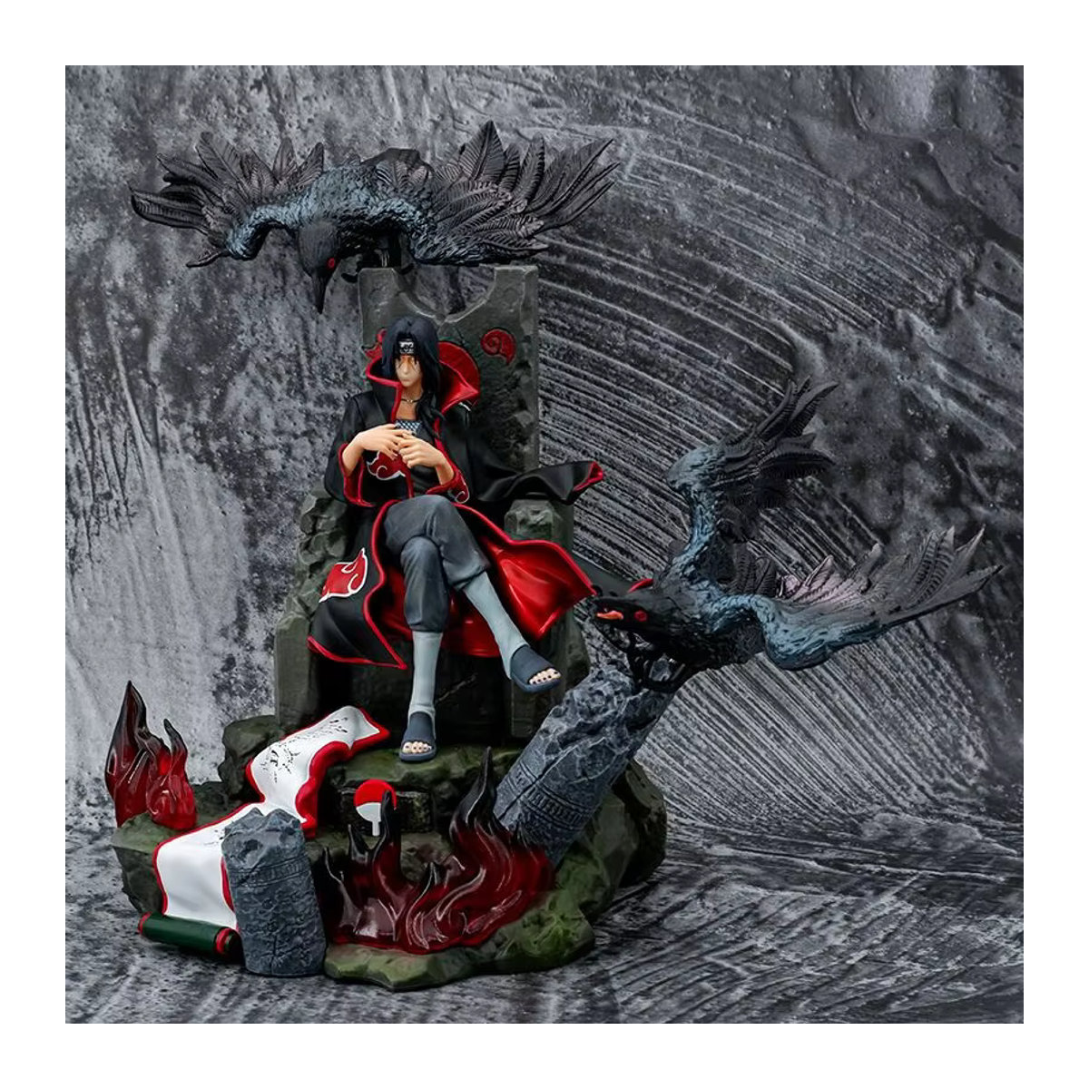 Bandai Naruto Uchiha Itachi Anime Figur auf Thron, Schwarz, Höhe: 22 cm - Bild 2