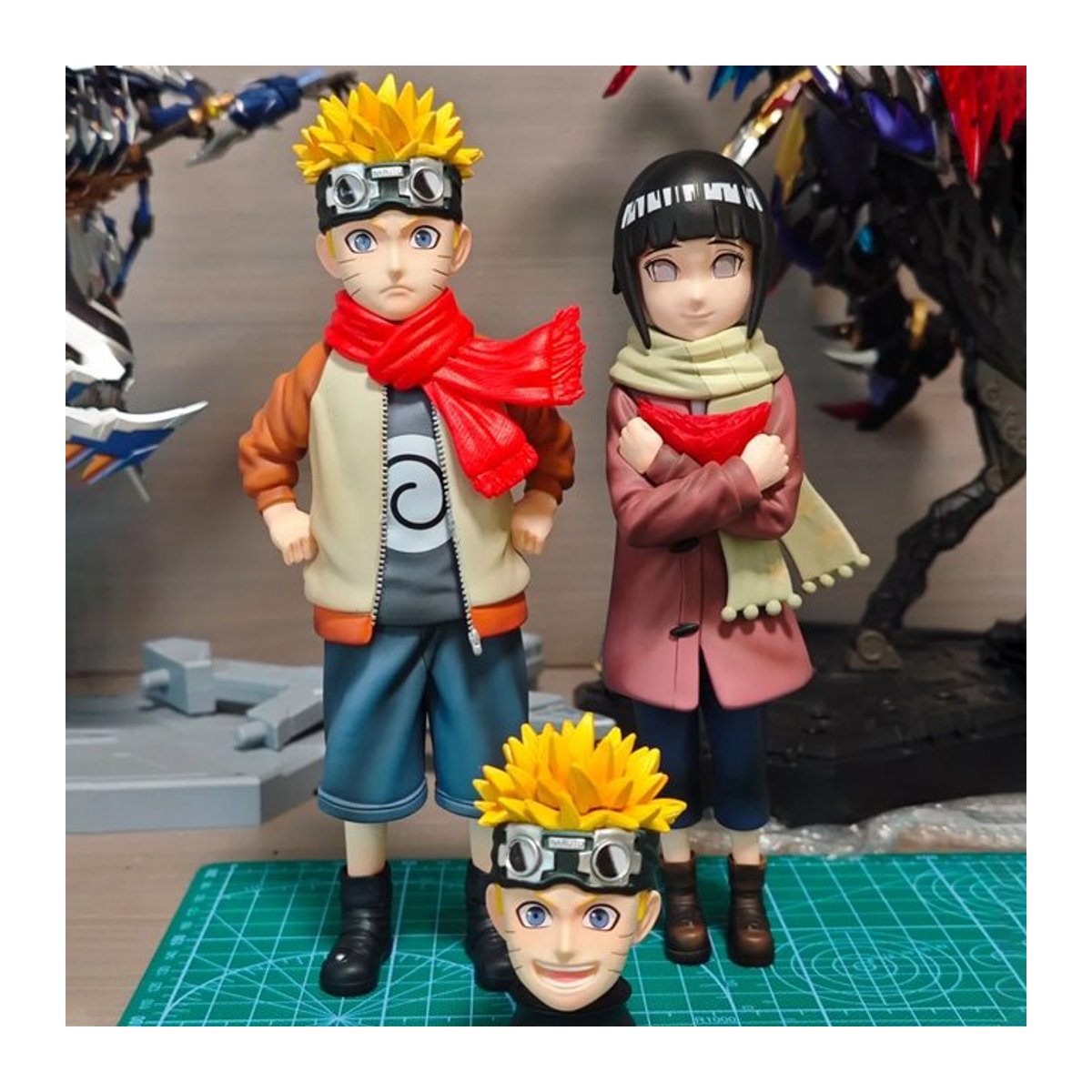 Bandai Naruto und Hyūga Hinata Actionfiguren Set aus Kunststoff, mehrfarbig, dekorative Statuen für Erwachsene - Bild 1