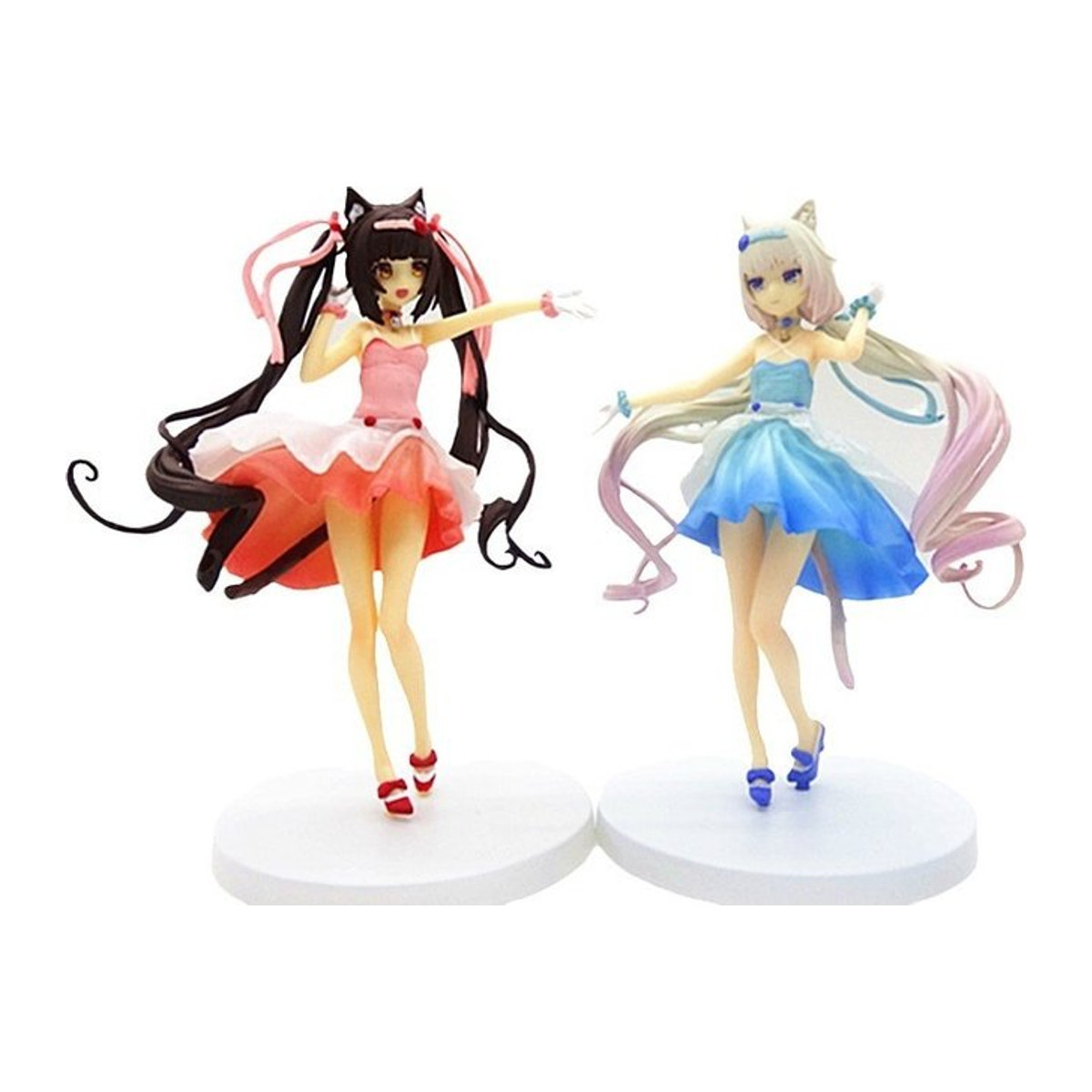 Bandai Nekopara Vanille Schokolade Cocktail Anime Figur aus PVC in Mehrfarbig als Sammlerstück und Desktop Ornament - Bild 1