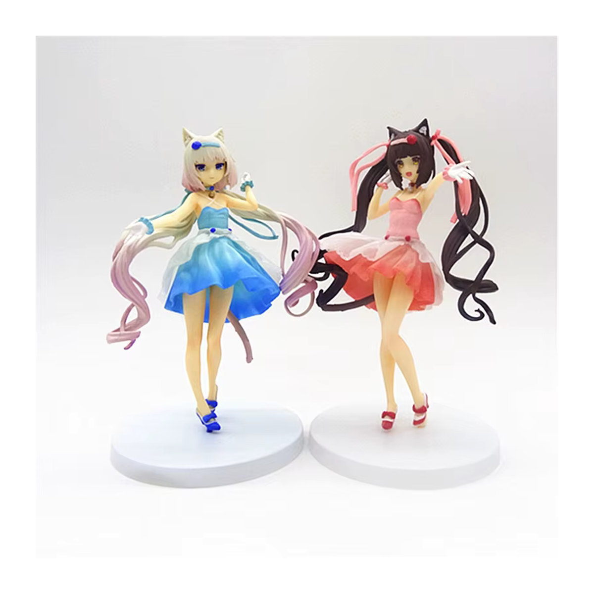 Bandai Nekopara Vanille Schokolade Cocktail Anime Figur aus PVC in Mehrfarbig als Sammlerstück und Desktop Ornament - Bild 2
