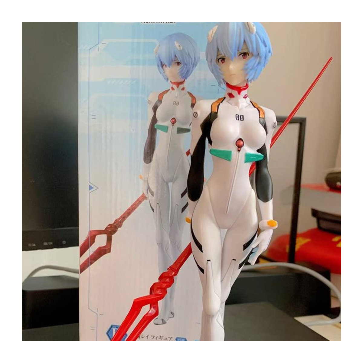 Bandai Neon Genesis Evangelion Anime-Figur Eva Ayanami Rei in Weiß aus Kunststoff - Bild 1