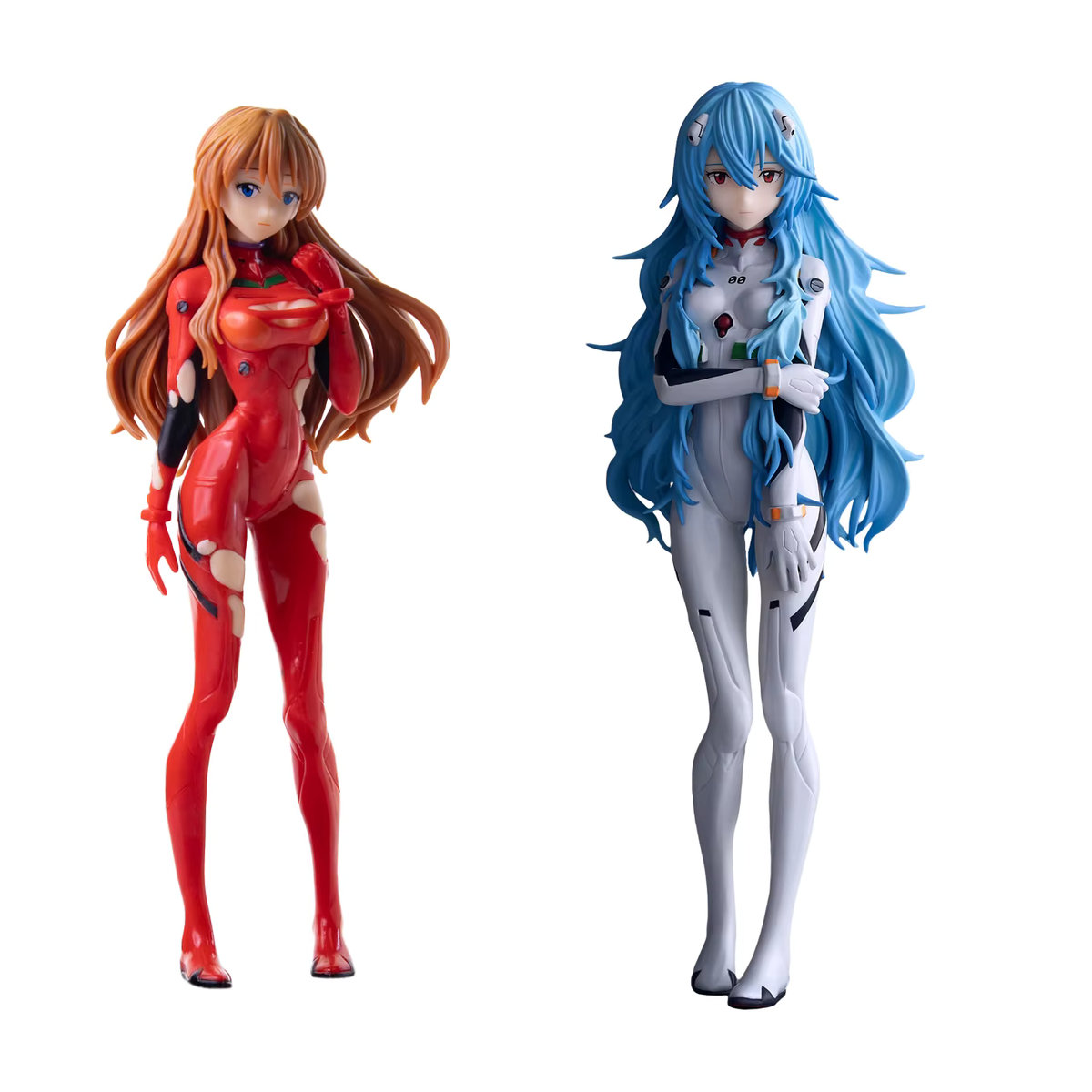 Bandai Neon Genesis Evangelion Anime Figuren Asuka Langley Soryu und Ayanami Rei in Rot aus Kunststoff - Bild 2