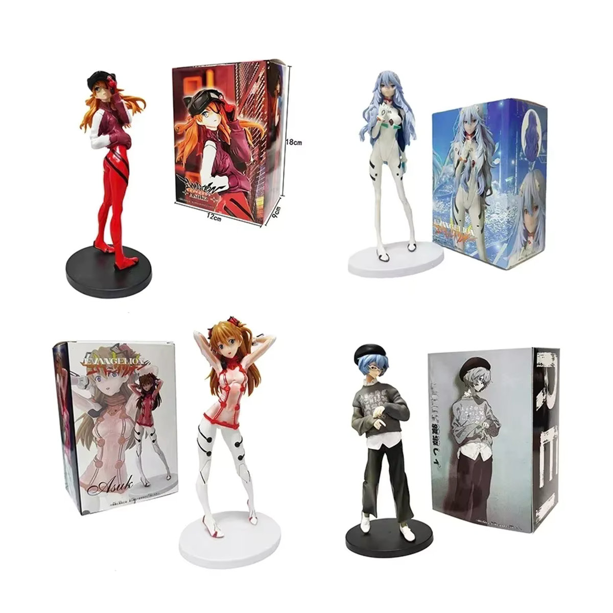 Bandai Neon Genesis Evangelion Asuka Langley Soryu und Ayanami Rei Figuren, mehrfarbig, Höhe: 24 cm - Bild 6