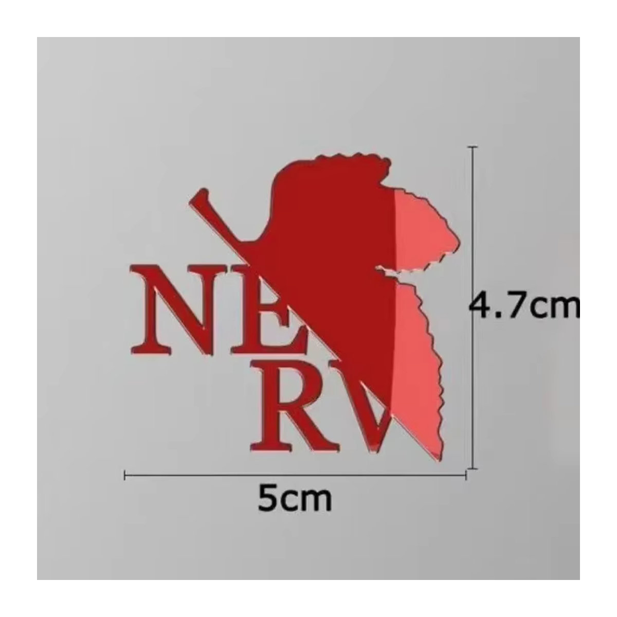 Bandai Neon Genesis Evangelion Ayanami Rei und Asuka reflektierender Metallaufkleber in Rot, wasserdichter Graffiti-Sticker - Bild 2