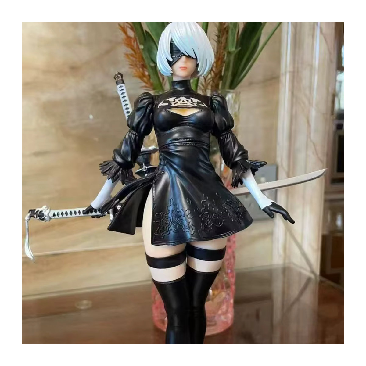 Bandai NieR Automata 2B Anime-Figur aus PVC in Schwarz, Höhe: 27 cm - Bild 2