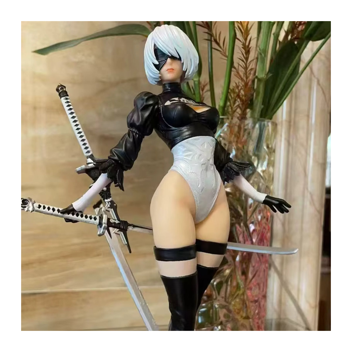 Bandai NieR Automata 2B Anime-Figur aus PVC in Schwarz, Höhe: 27 cm - Bild 3
