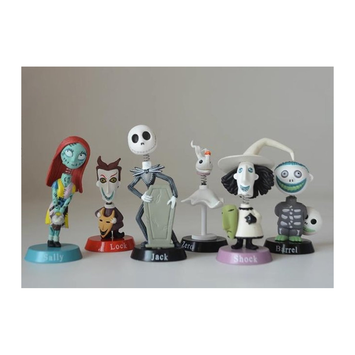 Bandai Nightmare Before Christmas Jack Skellington Wackelkopfpuppe Actionfigur aus Kunststoff in Schwarz - Bild 1