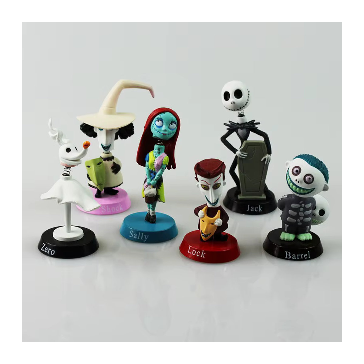 Bandai Nightmare Before Christmas Jack Skellington Wackelkopfpuppe Actionfigur aus Kunststoff in Schwarz - Bild 2