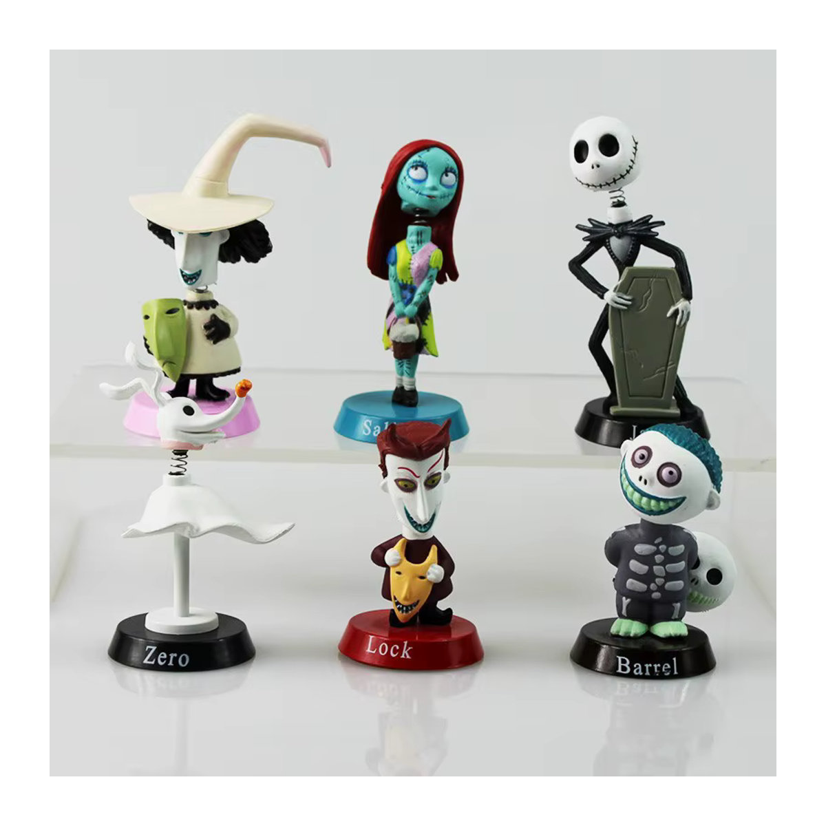 Bandai Nightmare Before Christmas Jack Skellington Wackelkopfpuppe Actionfigur aus Kunststoff in Schwarz - Bild 3