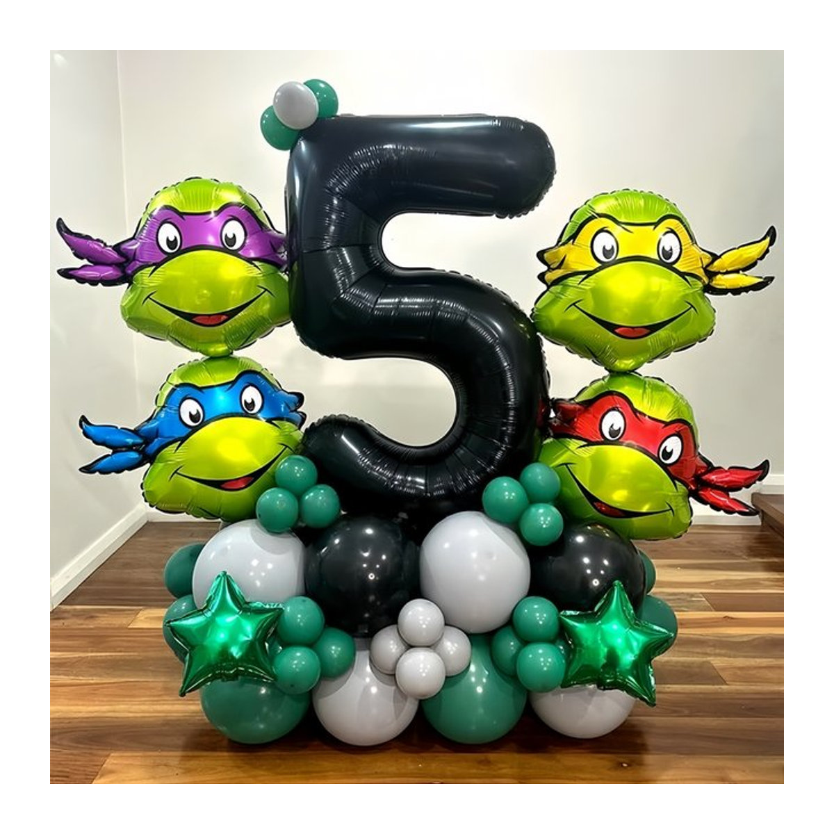 Bandai Ninja Turtles Ballon Set für Kindergeburtstage und Partydekorationen, mehrfarbig - Bild 1