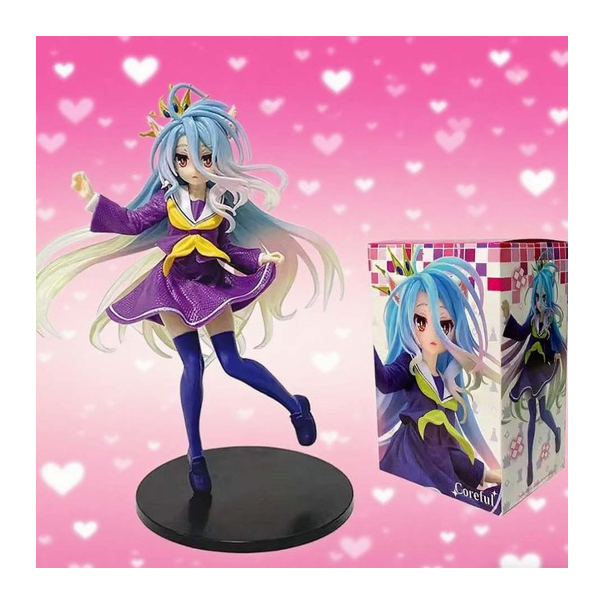 Bandai No Game No Life Anime Figur Shiro in Weiß, Höhe: 19 cm - Bild 1