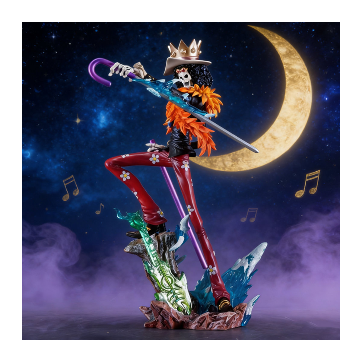 Bandai One Piece Actionfigur Brook als Sammlerstück aus Kunststoff, mehrfarbig, Höhe: 33 cm - Bild 1