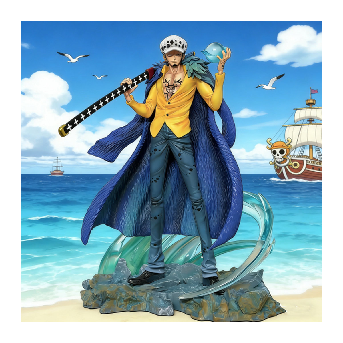Bandai One Piece Actionfigur Trafalgar D. Water Law aus PVC, mehrfarbig, Höhe: 25 cm - Bild 1