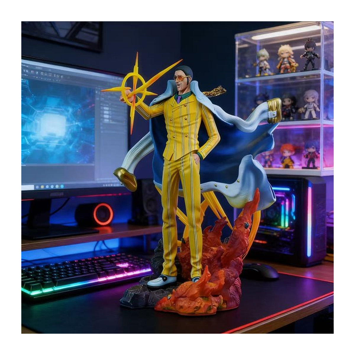 Bandai One Piece Anime Actionfigur Borsalino gelb aus Kunststoff - Bild 1