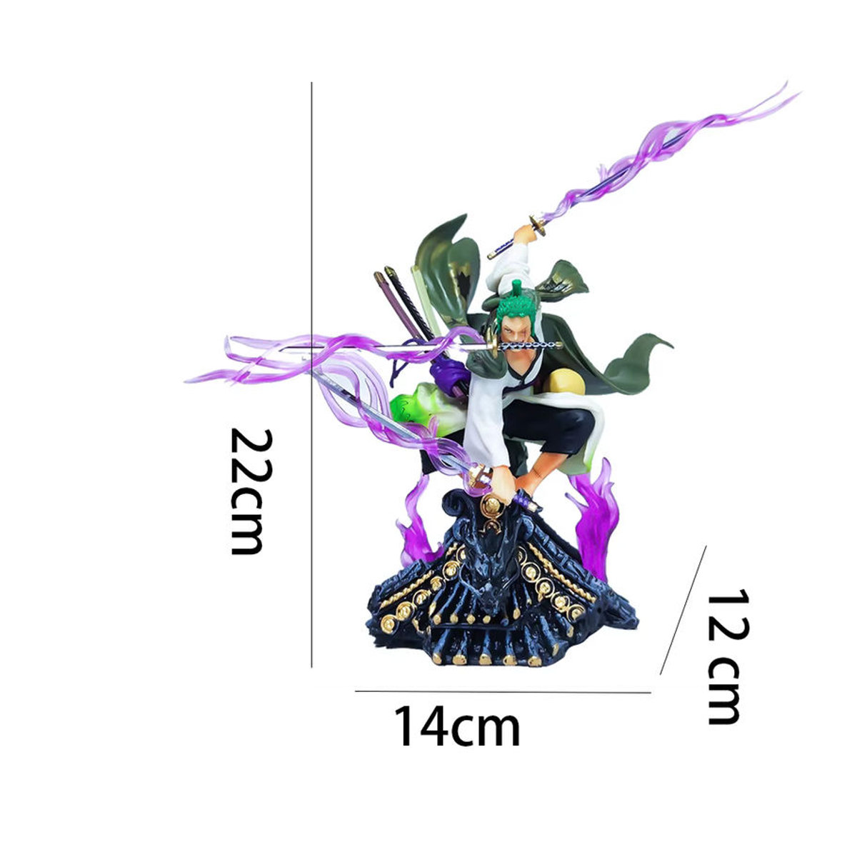 Bandai One Piece Anime Actionfigur Zoro im Drei-Klingen-Stil, mehrfarbig, Höhe: 22 cm - Bild 6