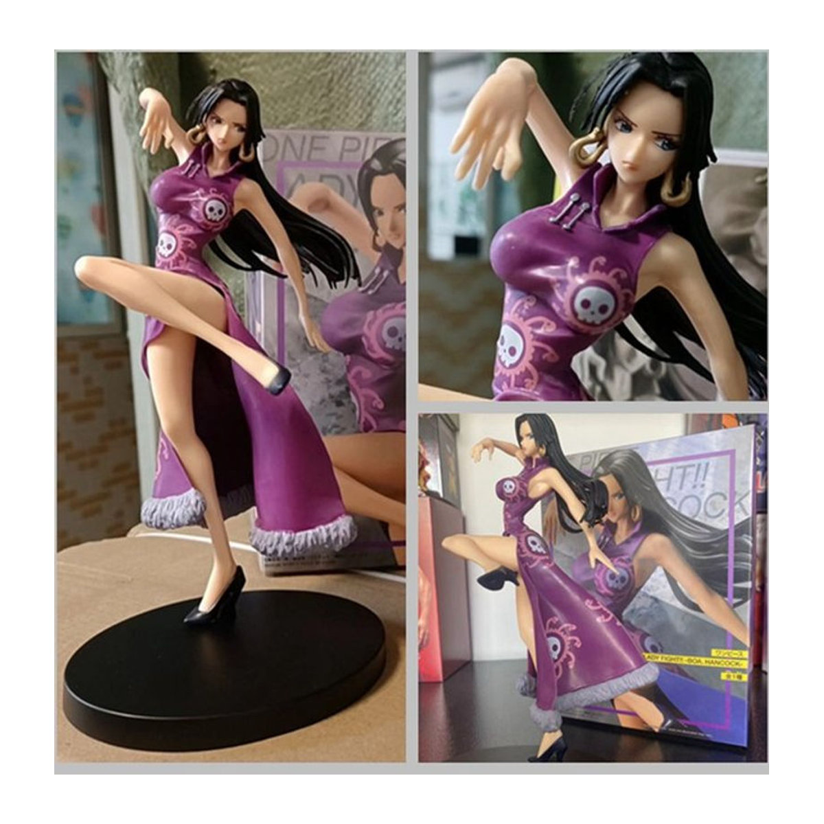 Bandai One Piece Anime Figur Boa Hancock China Dress Ver. lila Dekorationsfigur aus Kunststoff, Höhe: 20 cm - Bild 1